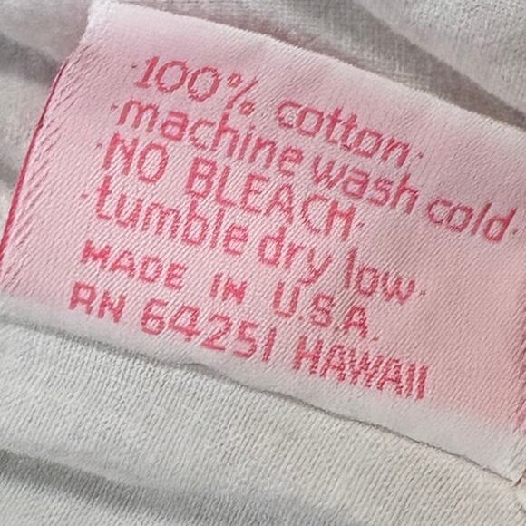 Vintage What a Melon! Shorts Womens M White Hawaiian Hibiskiss Stretch Waist 3" - Picture 6 of 9